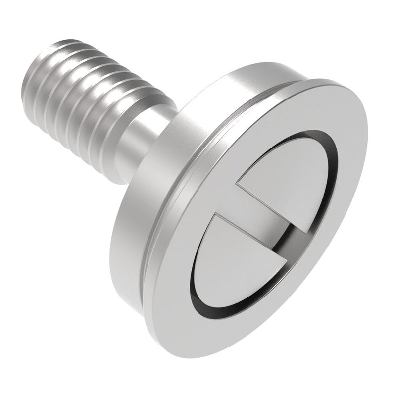 SOUTHCO Flush Screw Assembly, M4 X 0.7, Slotted Recess, Stainless Steel, Passivated [F5-M40-18]