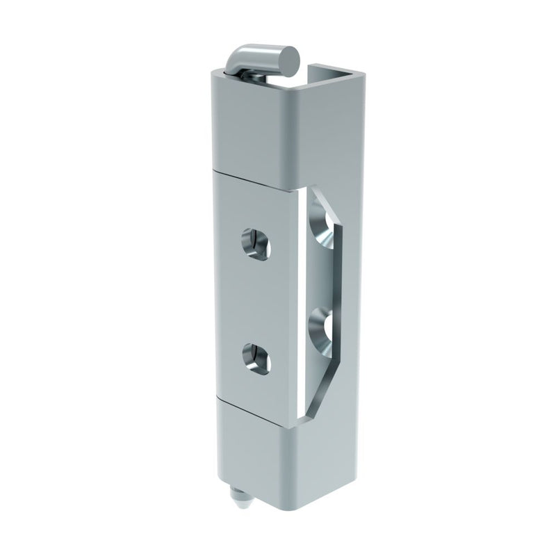 SOUTHCO Removable Concealed Hinge, Concealed Assembly, Slot 8.5x6.2mm, CSK M5, Steel, Blue Zinc [F6-DHIM-120]