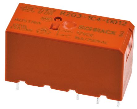 TE Connectivity PCB Mount Non-Latching Relay, 12V dc Coil, 12A Switching Current, SPDT [2-1415899-2]; 718-1727
