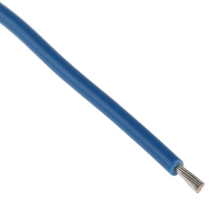 RS PRO Blue 0.52 mm² Equipment Wire, 20 AWG, 16/0.2 mm, 100m, PVC Insulation [0]; 748-2115