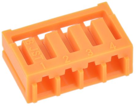JST, SAN PCB Connector Housing, 2mm Pitch, 4 Way, 1 Row [4P-SAN]; 752-1866