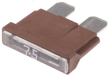 Littelfuse 7.5A Brown Blade Car Fuse, 32V dc [162.6185.4756]; 787-4280