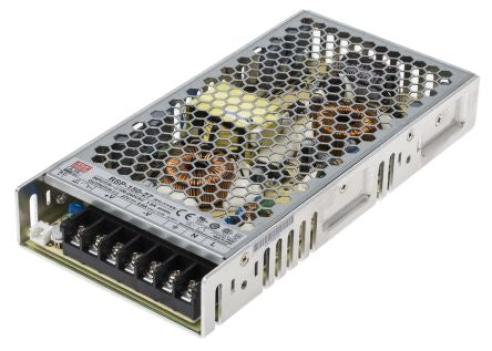 MEAN WELL Switching Power Supply, RSP-150-27, 27V dc, 5.6A, 151W, 1 Output, 120 → 370 V dc, 85 → 264 V ac [RSP-150-27]; 791-1077