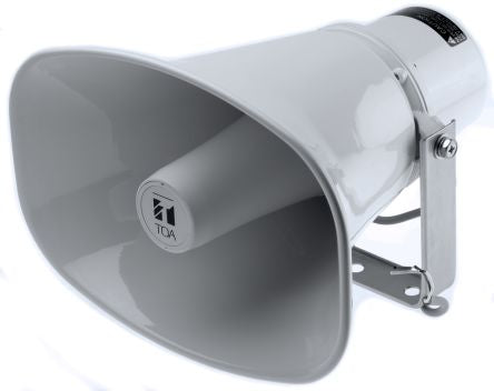 TOA SC-630M 30W White Horn Speaker, 250 Hz → 10 kHz, 170 Ω, 330 Ω, IP65 [SC-630M]; 809-1114