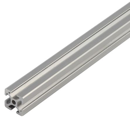 RS PRO Silver Aluminium Profile Strut, 20 x 20 mm, 5mm Groove, 1000mm Length [0]; 850-8476