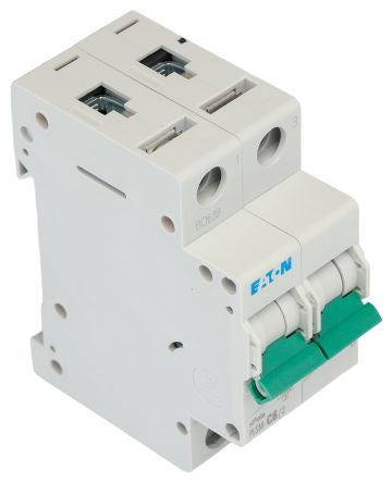 Eaton xPole MCB, 2P, 6A Curve C, 48V DC, 10 kA Breaking Capacity [242399 PLSM-C6/2-MW]; 864-4355