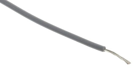 RS PRO Grey 0.2mm² Hook Up Wire, 24 AWG, 11/0.16 mm, 100m, XLPE Insulation [0]; 873-8964