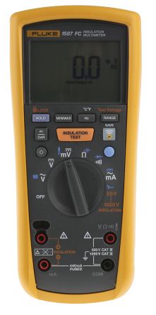 Fluke 1587 Insulation Tester, 50V Min, 1000V Max, 2GΩ Max, CAT III 1000V [2491945]; 914-5420