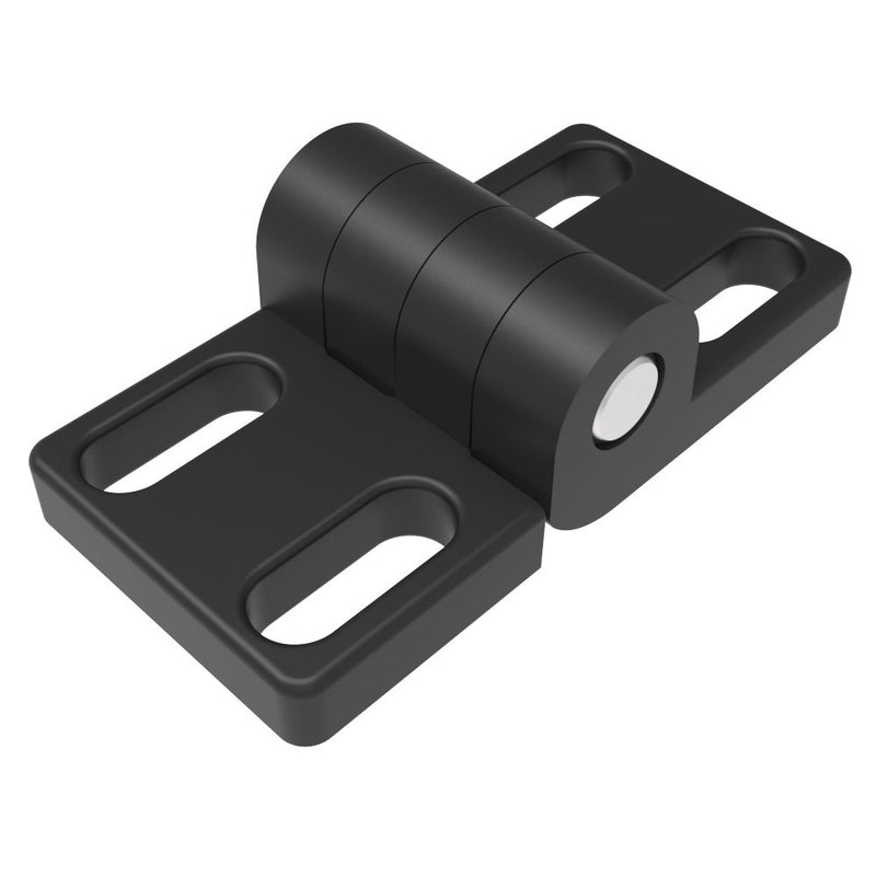 SOUTHCO Profile Hinge, 80 mm size, with Mounting Slot Holes, Zinc Alloy, Black Powder Coated [G6-DHIZ-8040]