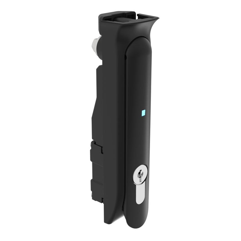 SOUTHCO Modular Electronic Locking Swinghandle, No Card Reader, CH 751 Key DIN Lock, Glass Filled Nylon, Black [H3-EM-70000-200]