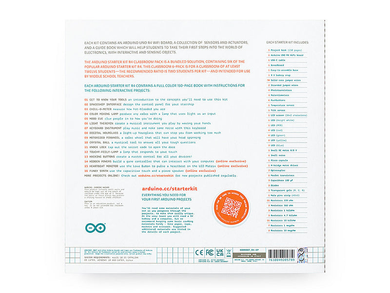 Arduino Starter Kit R4 Classroom Pack