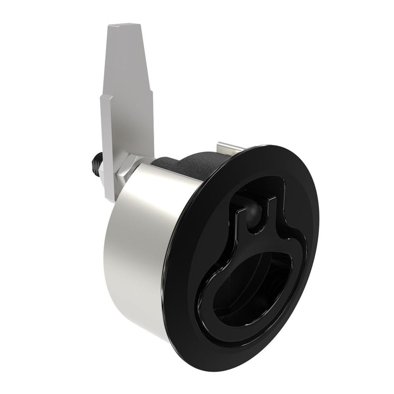 SOUTHCO Compression Latch, Medium Size, No Restriction, 2 - 12mm (.075 - . 475 in) Door thickness, 39 - 52mm (2.01 - 2.52 in) Grip, 316 Stainless Steel, Black PVD [M1-20-31-36]