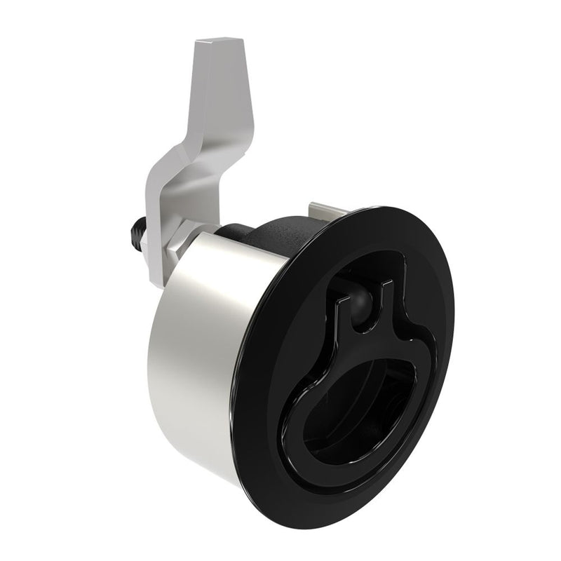 SOUTHCO Compression Latch, Medium Size, No Restriction, 2 - 12mm (.075 - . 475 in) Door thickness, 27 - 40mm or 51 -64mm (1.06 - 1.57 in or 2.00 - 2.52 in) Grip, 316 Stainless Steel, Black PVD [M1-20-31-46]