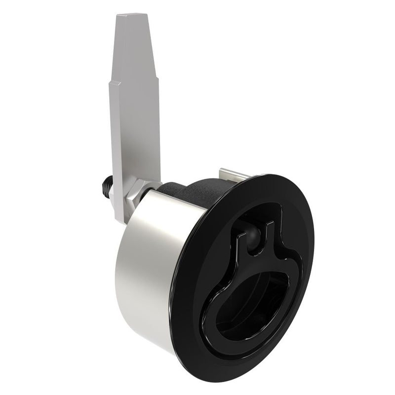 SOUTHCO Compression Latch, Medium Size, No Restriction, 2 - 12mm (.075 - . 475 in) Door thickness, 39 - 52mm (2.01 - 2.52 in) Grip, 316 Stainless Steel, Black PVD [M1-20-31-66]