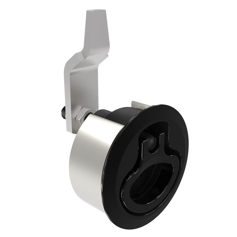 SOUTHCO Compression Latch, Medium Size, No Restriction, 2 - 12mm (.075 - . 475 in) Door thickness, 27 - 40mm or 51 -64mm (1.06 - 1.57 in or 2.00 - 2.52 in) Grip, 316 Stainless Steel, Black PVD [M1-20-31-76]