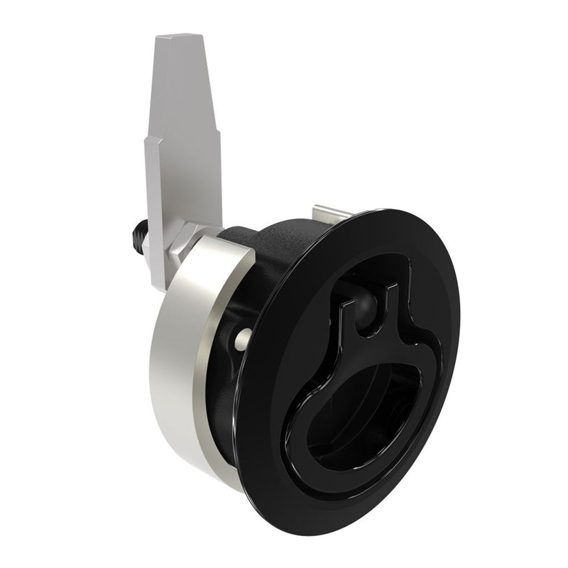 SOUTHCO Compression Latch, Medium Size, No Restriction, 12 - 22.5mm (.475 - . 885 in) Door thickness, 39 - 52mm (2.01 - 2.52 in) Grip, 316 Stainless Steel, Black PVD [M1-20-32-36]