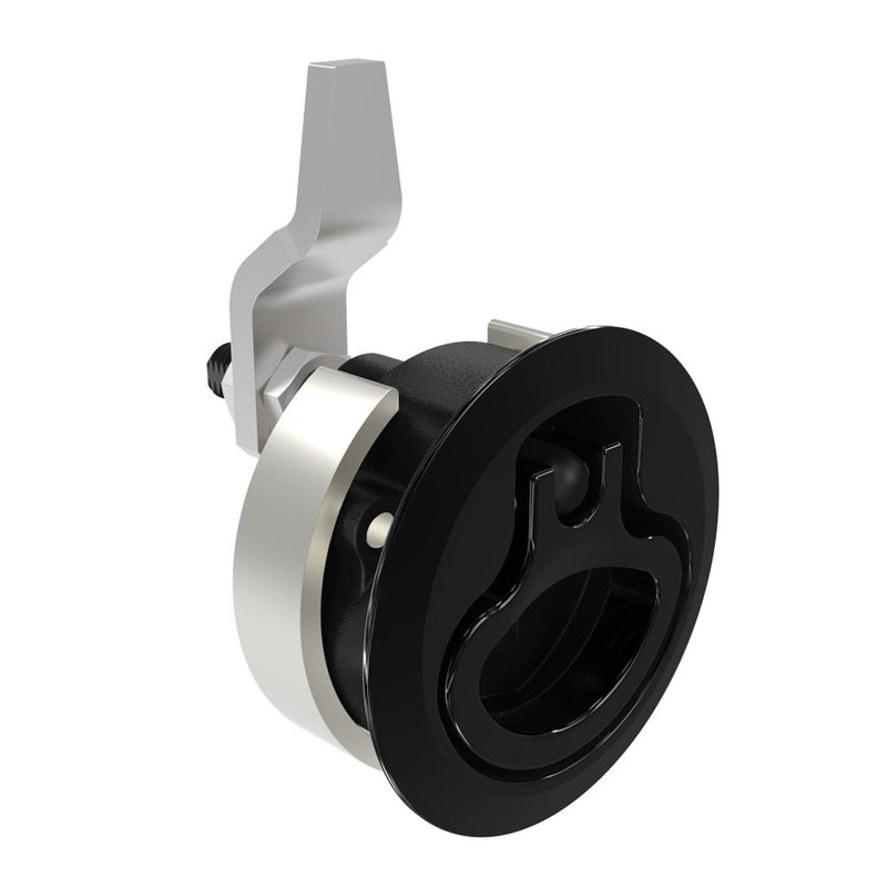 SOUTHCO Compression Latch, Medium Size, No Restriction, 12 - 22.5mm (.475 - . 885 in) Door thickness, 27 - 40mm or 51 -64mm (1.06 - 1.57 in or 2.00 - 2.52 in) Grip, 316 Stainless Steel, Black PVD [M1-20-32-46]