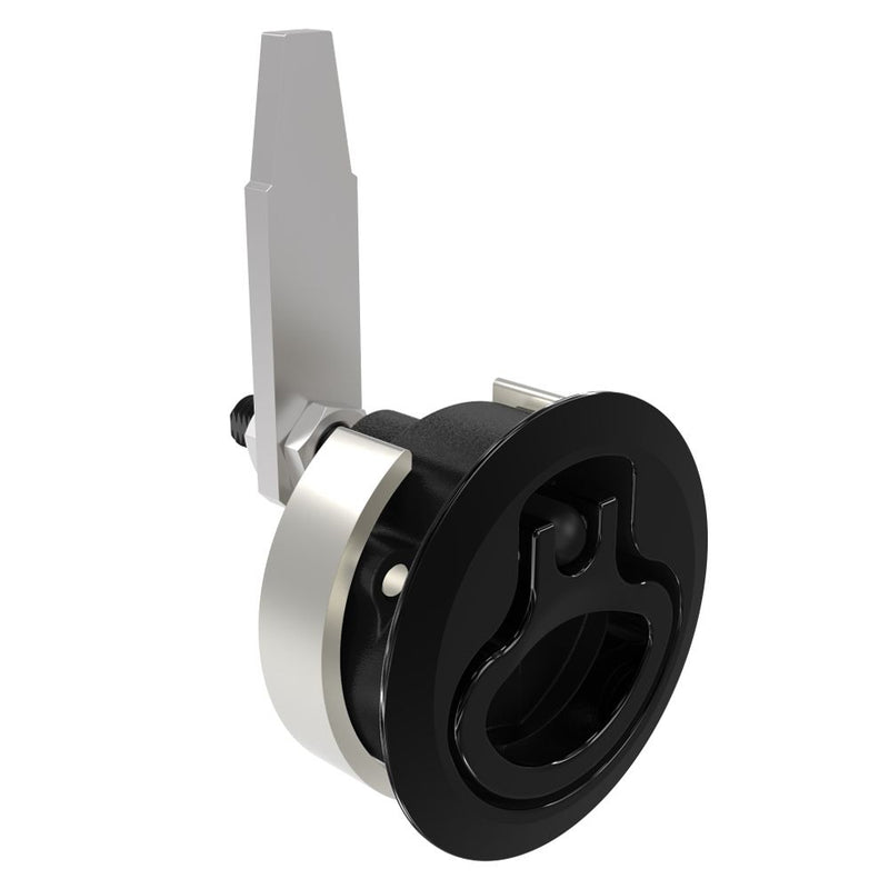 SOUTHCO Compression Latch, Medium Size, No Restriction, 12 - 22.5mm (.475 - . 885 in) Door thickness, 39 - 52mm (2.01 - 2.52 in) Grip, 316 Stainless Steel, Black PVD [M1-20-32-66]