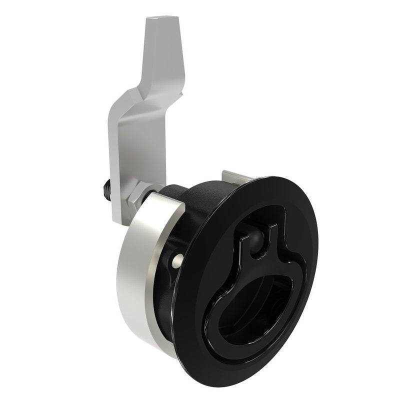 SOUTHCO Compression Latch, Medium Size, No Restriction, 12 - 22.5mm (.475 - . 885 in) Door thickness, 27 - 40mm or 51 -64mm (1.06 - 1.57 in or 2.00 - 2.52 in) Grip, 316 Stainless Steel, Black PVD [M1-20-32-76]
