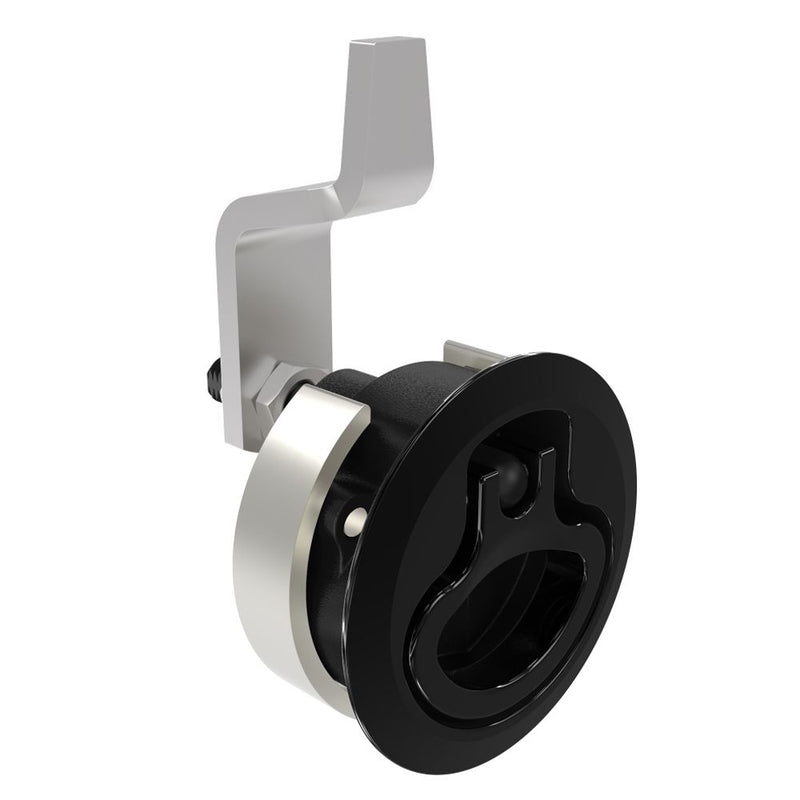 SOUTHCO Compression Latch, Medium Size, No Restriction, 12 - 22.5mm (.475 - . 885 in) Door thickness, 21 - 28mm or 63 -76mm (.83 - 1.10 in or 2.48 - 3.00 in) Grip, 316 Stainless Steel, Black PVD [M1-20-32-86]