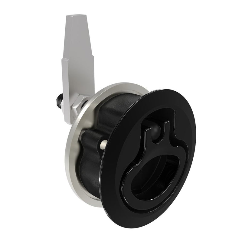 SOUTHCO Compression Latch, Medium Size, No Restriction, 18.5 - 29mm (.073 - 1.14 in) Door thickness, 39 - 52mm (2.01 - 2.52 in) Grip, 316 Stainless Steel, Black PVD [M1-20-33-36]