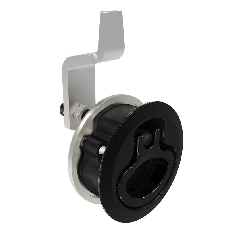 SOUTHCO Compression Latch, Medium Size, No Restriction, 18.5 - 29mm (.073 - 1.14 in) Door thickness, 21 - 28mm or 63 -76mm (.83 - 1.10 in or 2.48 - 3.00 in) Grip, 316 Stainless Steel, Black PVD [M1-20-33-86]