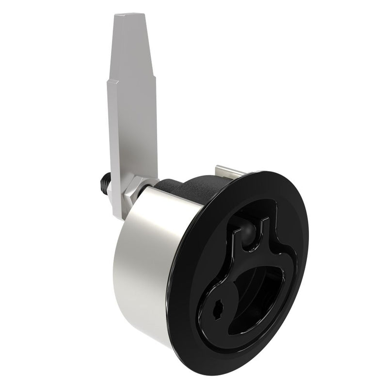 SOUTHCO Compression Latch, Medium Size, Locking, 2 - 12mm (.075 - . 475 in) Door thickness, 39 - 52mm (2.01 - 2.52 in) Grip, 316 Stainless Steel, Black PVD [M1-20-81-66]