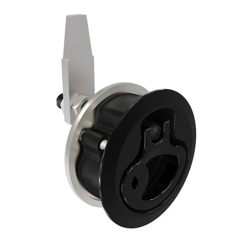 SOUTHCO Compression Latch, Medium Size, Locking, 18.5 - 29mm (.073 - 1.14 in) Door thickness, 39 - 52mm (2.01 - 2.52 in) Grip, 316 Stainless Steel, Black PVD [M1-20-83-36]