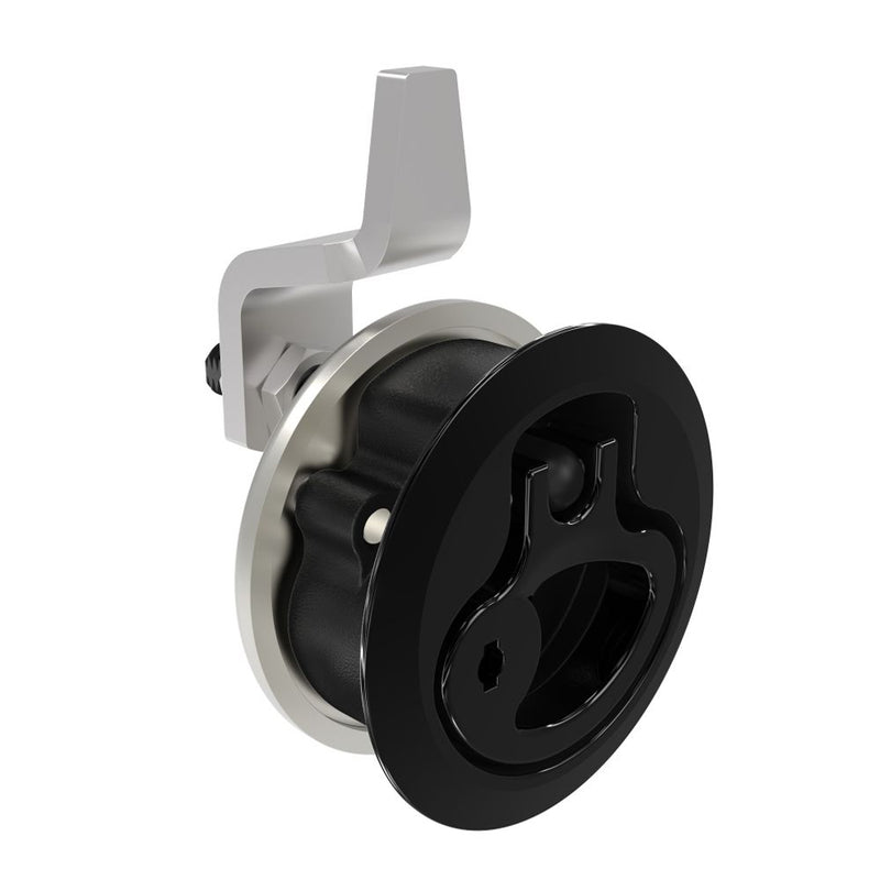 SOUTHCO Compression Latch, Medium Size, Locking, 18.5 - 29mm (.073 - 1.14 in) Door thickness, 21 - 28mm or 63 -76mm (.83 - 1.10 in or 2.48 - 3.00 in) Grip, 316 Stainless Steel, Black PVD [M1-20-83-56]