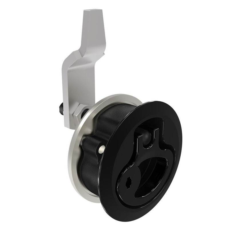 SOUTHCO Compression Latch, Medium Size, Locking, 18.5 - 29mm (.073 - 1.14 in) Door thickness, 27 - 40mm or 51 -64mm (1.06 - 1.57 in or 2.00 - 2.52 in) Grip, 316 Stainless Steel, Black PVD [M1-20-83-76]
