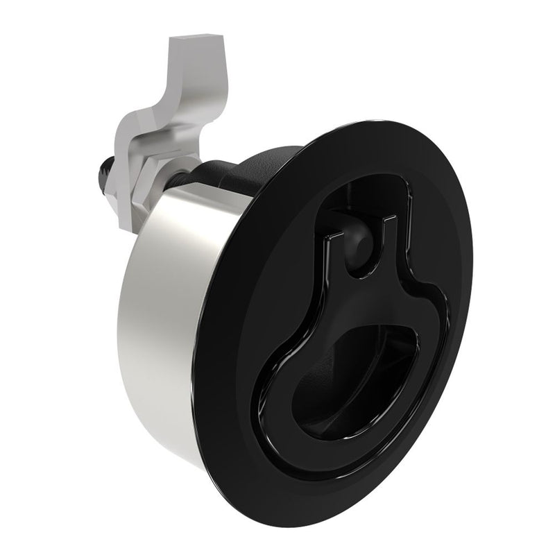 SOUTHCO Compression Latch, Large Size, No Restriction, 2 - 12mm (.075 - . 475 in) Door thickness, 34 - 48mm or 60 -75mm (1.34 - 1.89 in or 2.36 - 2.95 in) Grip, 316 Stainless Steel, Black PVD [M1-25-31-46]