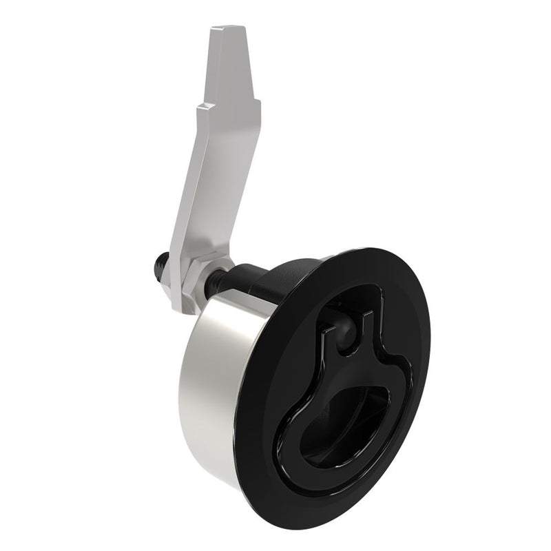SOUTHCO Compression Latch, Large Size, No Restriction, 2 - 12mm (.075 - . 475 in) Door thickness, 34 - 48mm or 60 -75mm (1.34 - 1.89 in or 2.36 - 2.95 in) Grip, 316 Stainless Steel, Black PVD [M1-25-31-76]
