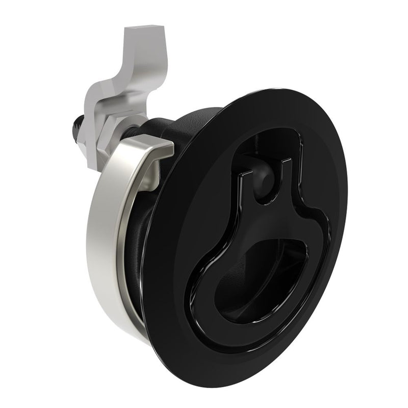 SOUTHCO Compression Latch, Large Size, No Restriction, 12 - 22.5mm (.475 - . 885 in) Door thickness, 34 - 48mm or 60 -75mm (1.34 - 1.89 in or 2.36 - 2.95 in) Grip, 316 Stainless Steel, Black PVD [M1-25-32-46]