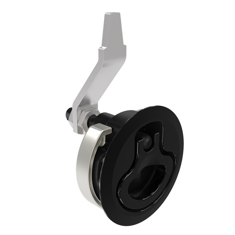 SOUTHCO Compression Latch, Large Size, No Restriction, 12 - 22.5mm (.475 - . 885 in) Door thickness, 23.5 - 35mm or 74 -88mm (.92 - 1.38 in or 2.91 - 3.47 in) Grip, 316 Stainless Steel, Black PVD [M1-25-32-86]