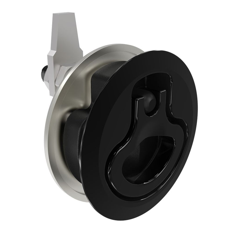 SOUTHCO Compression Latch, Large Size, No Restriction, 18.5 - 29mm (.073 - 1.14 in) Door thickness, 47 - 61mm (1.85 - 2.40 in) Grip, 316 Stainless Steel, Black PVD [M1-25-33-36]