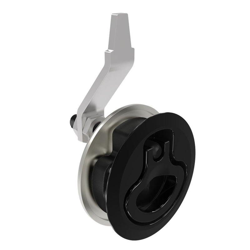 SOUTHCO Compression Latch, Large Size, No Restriction, 18.5 - 29mm (.073 - 1.14 in) Door thickness, 23.5 - 35mm or 74 -88mm (.92 - 1.38 in or 2.91 - 3.47 in) Grip, 316 Stainless Steel, Black PVD [M1-25-33-86]
