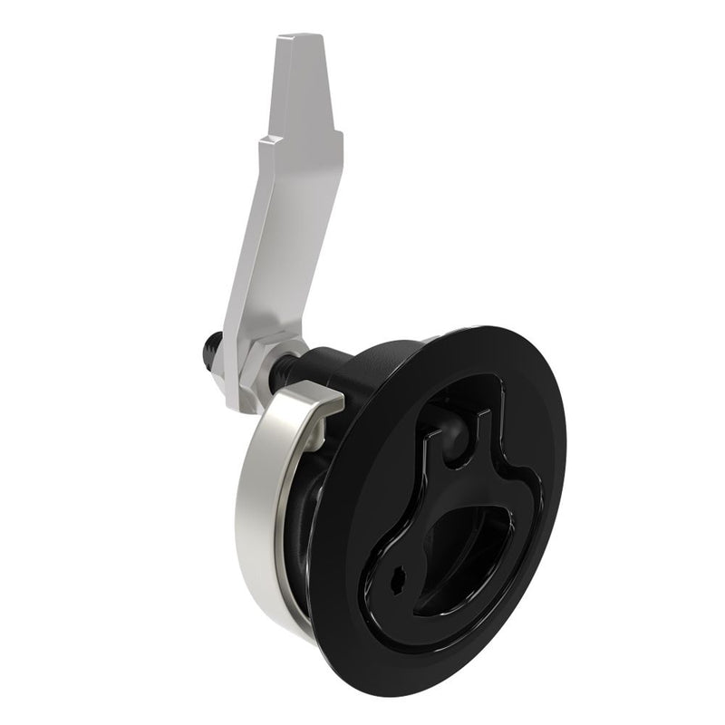SOUTHCO Compression Latch, Large Size, Locking, 12 - 22.5mm (.475 - . 885 in) Door thickness, 34 - 48mm or 60 -75mm (1.34 - 1.89 in or 2.36 - 2.95 in) Grip, 316 Stainless Steel, Black PVD [M1-25-82-76]