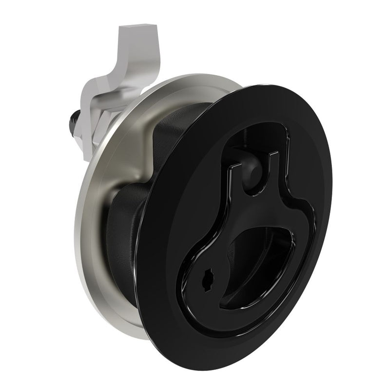 SOUTHCO Compression Latch, Large Size, Locking, 18.5 - 29mm (.073 - 1.14 in) Door thickness, 34 - 48mm or 60 -75mm (1.34 - 1.89 in or 2.36 - 2.95 in) Grip, 316 Stainless Steel, Black PVD [M1-25-83-46]