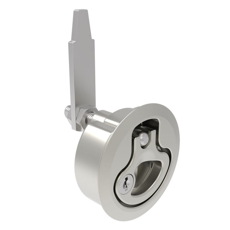 SOUTHCO Compression Latch, Large Size, Key Locking Keycode S016, 2 - 12mm (.075 - . 475 in) Door thickness, 47 - 61mm (1.85 - 2.40 in) Grip, 316 Stainless Steel, Electropolished [M1-25-9D1-68]