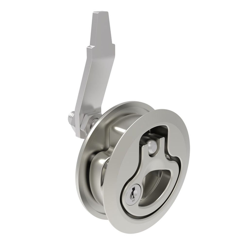 SOUTHCO Compression Latch, Large Size, Key Locking Keycode S007, 18.5 - 29mm (.073 - 1.14 in) Door thickness, 34 - 48mm or 60 -75mm (1.34 - 1.89 in or 2.36 - 2.95 in) Grip, 316 Stainless Steel, Electropolished [M1-25-9B3-78]