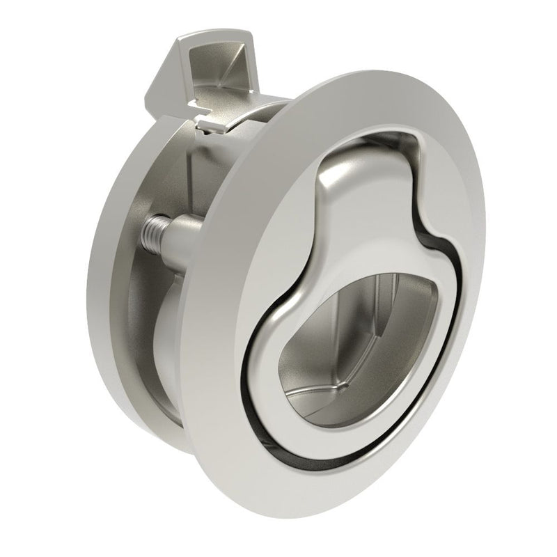 SOUTHCO Push-to-Close Latch, Medium Size, No Restriction, 17 - 22mm (.675 - .875 in) Door thickness, 25.5mm (1.00 in) Grip, 316 Stainless Steel, 0 [M1-64-8]