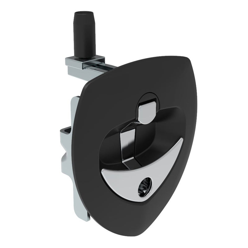 SOUTHCO Lift & Turn Compression Latch, Locking without lock core, Black Plastic Cup, Zinc Alloy Chrome Plated Handle [N5-A0010A-A1]