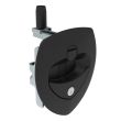 SOUTHCO Lift & Turn Compression Latch, Key Locking, Black Plastic Cup, Zinc Alloy Powder Coated Handle [N5-A0130A-A5]