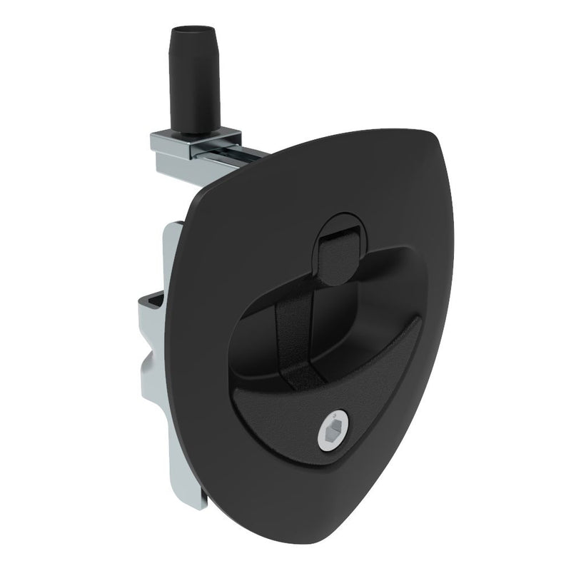 SOUTHCO Lift & Turn Compression Latch, 8mm Hec Recess, Black Plastic Cup, Zinc Alloy Powder Coated Handle [N5-A0240A-A5]