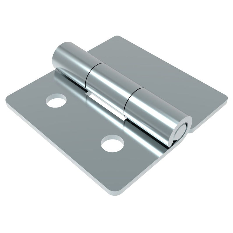 SOUTHCO Surface Mount Hinge, 102 mm size, with Mounting Holes, Steel, Blue Zinc Plating [N6-DHIM-100102]