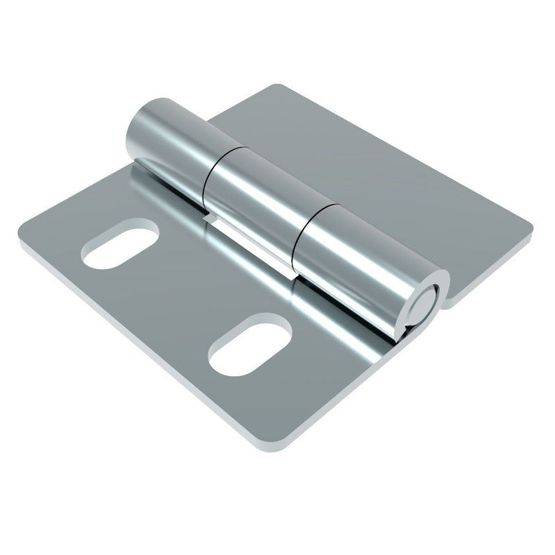 SOUTHCO Surface Mount Hinge, 102 mm size, with Mounting Holes, Steel, Blue Zinc Plating [N6-DHIM-100102-SL]