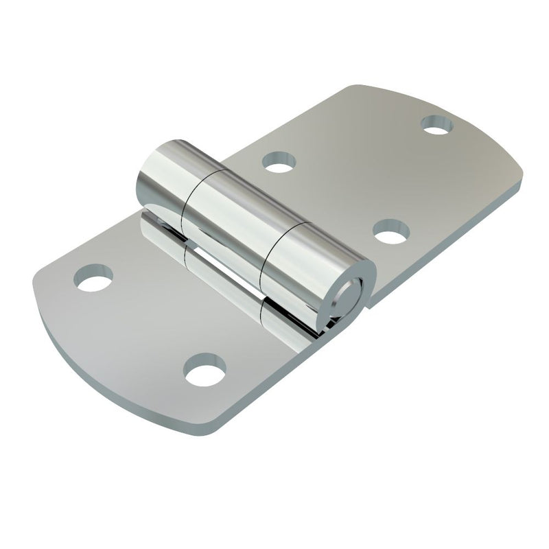 SOUTHCO Surface Mount Hinge, 121 mm size, with Mounting Holes, Steel, Chrome Plated [N6-DHIM-10036-CH]