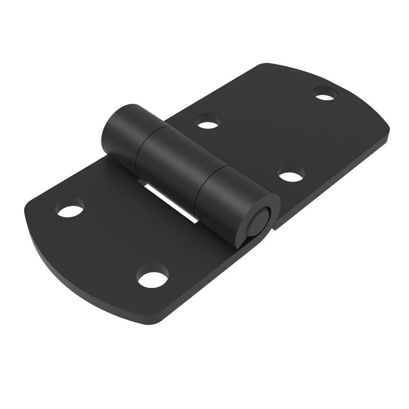 SOUTHCO Surface Mount Hinge, 121 mm size, with Mounting Holes, Steel, Black Powder coated [N6-DHIM-10036-PC]