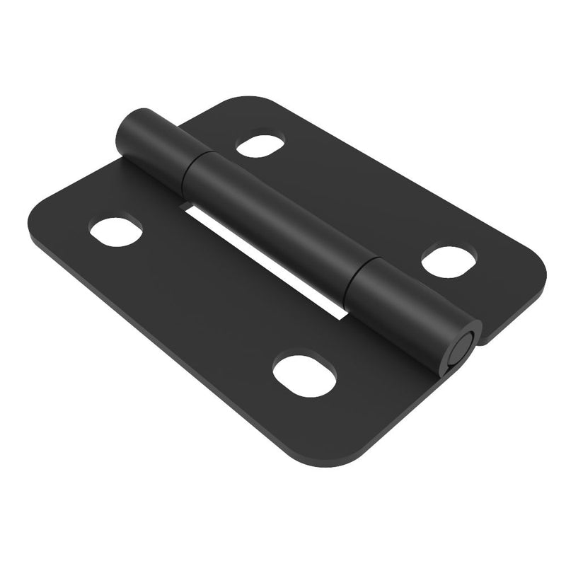 SOUTHCO Surface Mount Hinge, 100 mm size, with Mounting Holes, Steel, Black Powder coated [N6-DHIM-10076-PC]