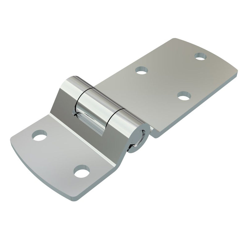 SOUTHCO Surface Mount Hinge, 105 mm size, with Mounting Holes, Steel, Chrome Plated [N6-DHIM-10550-CH]